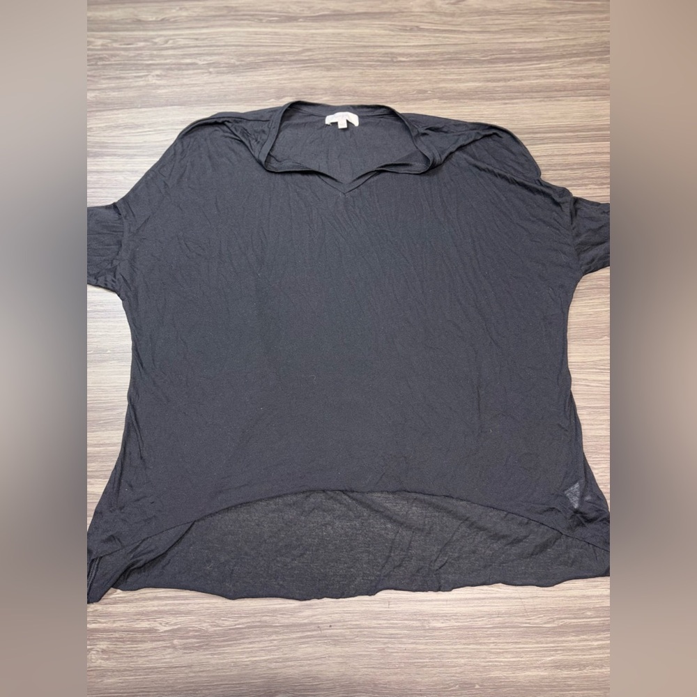 Umgee Black Short Sleeve Blouse Size Large